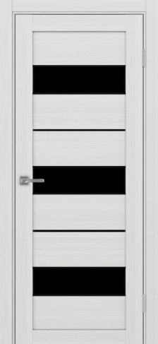 Полотно Турин 526АПП max SB лакобель чёрный ясень серебристый Цвет Ясень серебристый Размер 700х2000мм Покрытие Экошпон Стекло Черное