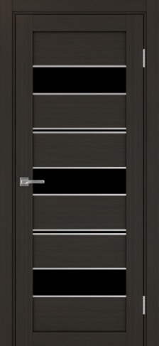 Полотно Турин 526АПП max лакобель чёрный венге Цвет Венге Размер 700х2000мм Покрытие Экошпон Стекло Черное