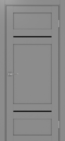 Полотно Турин  532.12121 серый Цвет Серый Размер 700х2000мм Покрытие Экошпон Стекло Черное