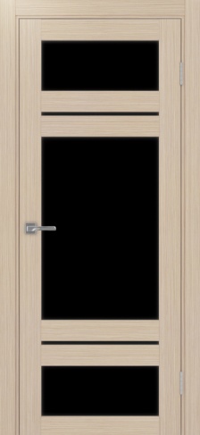 Полотно Турин  532.22222 дуб белёный Цвет Дуб белёный Размер 800х2000мм Покрытие Экошпон Стекло Черное