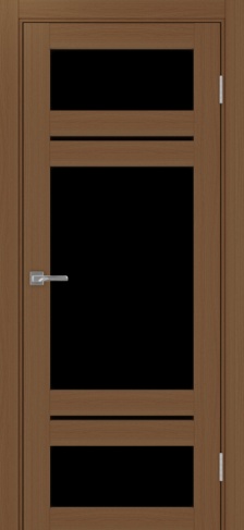 Полотно Турин  532.22222 орех Цвет Орех Размер 700х2000мм Покрытие Экошпон Стекло Черное