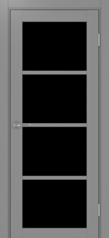 Полотно Турин 540 серый Цвет Серый Размер 800х2000мм Покрытие Экошпон Стекло Черное