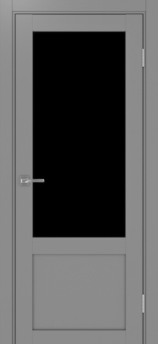 Полотно Турин 540ПФ.21 серый Цвет Серый Размер 800х2000мм Покрытие Экошпон Стекло Черное