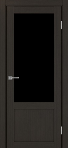 Полотно Турин 540ПФ.21 венге Цвет Венге Размер 700х2000мм Покрытие Экошпон Стекло Черное