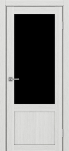 Полотно Турин 540ПФ.21 лакобель чёрный ясень серебристый Цвет Ясень серебристый Размер 800х2000мм Покрытие Экошпон Стекло Черное