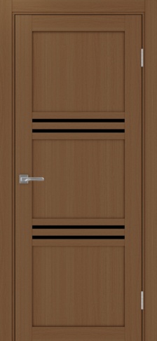 Полотно Турин 553 орех Цвет Орех Размер 700х2000мм Покрытие Экошпон Стекло Черное