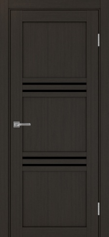 Полотно Турин 553 венге Цвет Венге Размер 700х2000мм Покрытие Экошпон Стекло Черное