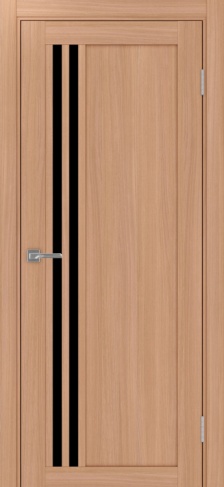 Полотно Турин 555 ясень тёмный Цвет Ясень тёмный Размер 800х2000мм Покрытие Экошпон Стекло Черное