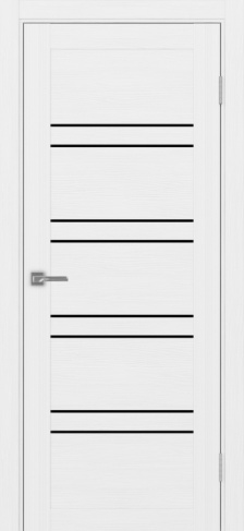 Полотно Турин 560 белый лёд Цвет Белый лёд Размер 700х2000мм Покрытие Экошпон Стекло Черное