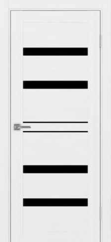 Полотно Турин 561 белый лёд Цвет Белый лёд Размер 700х2000мм Покрытие Экошпон Стекло Черное