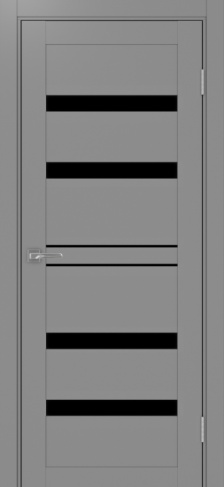 Полотно Турин 561 серый Цвет Серый Размер 600х2000мм Покрытие Экошпон Стекло Черное