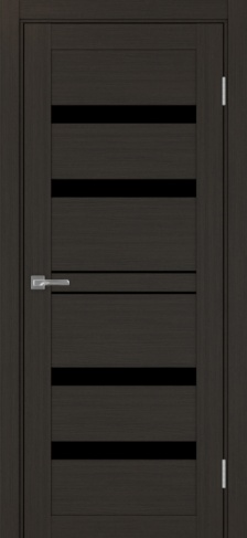 Полотно Турин 561 венге Цвет Венге Размер 800х2000мм Покрытие Экошпон Стекло Черное