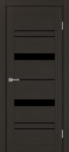 Полотно Турин 562 венге Цвет Венге Размер 800х2000мм Покрытие Экошпон Стекло Черное