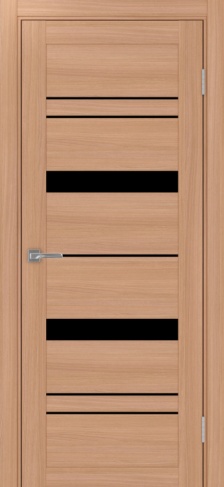 Полотно Турин 562 ясень тёмный Цвет Ясень тёмный Размер 800х2000мм Покрытие Экошпон Стекло Черное